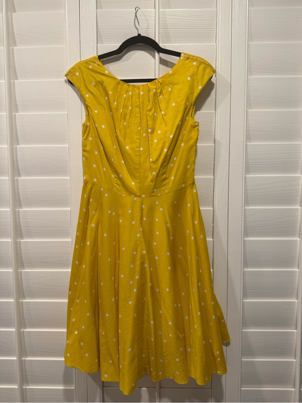 Polka Dot Fit-and-Flare Boden Dress 100% Cotton